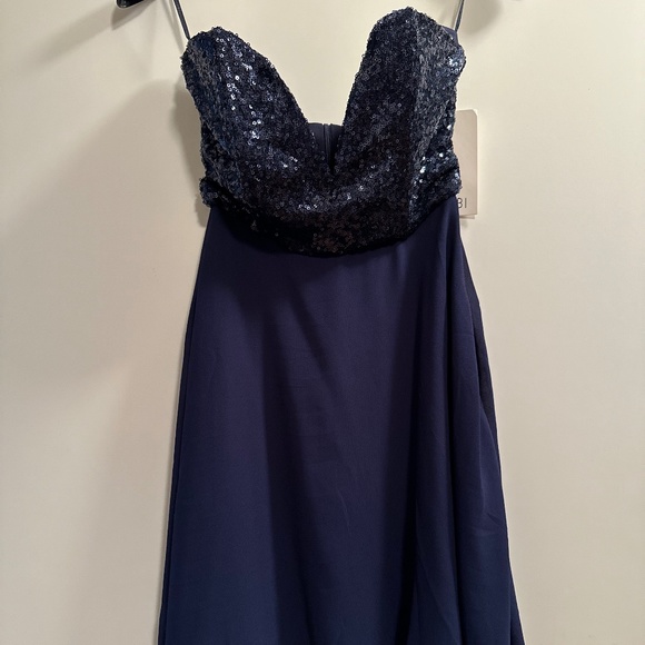 BNWT Tobi Navy Sleeveless Dress with Sparkles XS - Picture 1 of 3